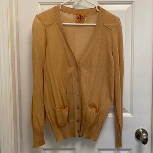 Classic look Tory Burch sheer cardigan size small